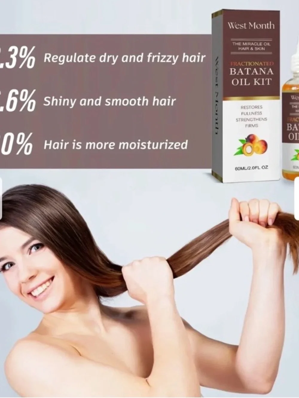 West Month Fractionated Batana Oil Kit  (60ml)